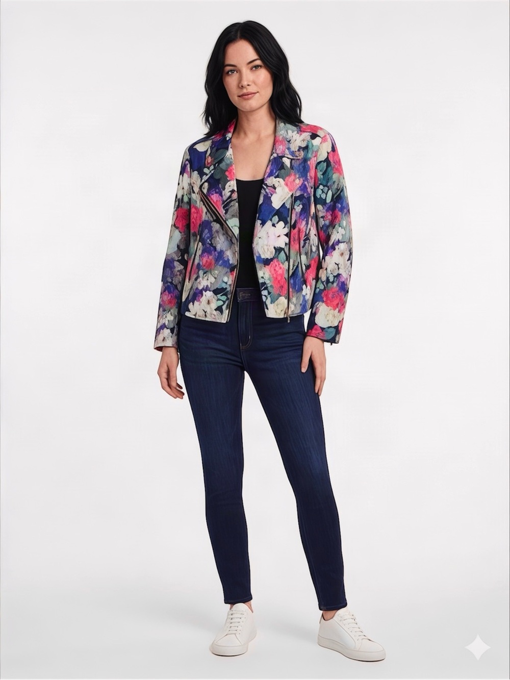$398 Rebecca Minkoff Blossoming Flowers Motorcycle Jacket Size M